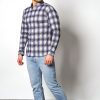 Heren Desoto | Jersey Overhemd »Modern Button-Down« Blauw/Bruin